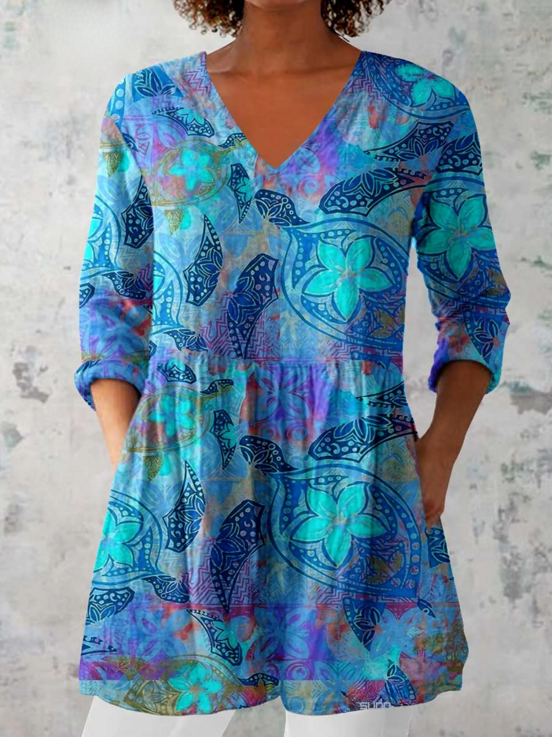 Beverley | Colourful V-Neck Blouse