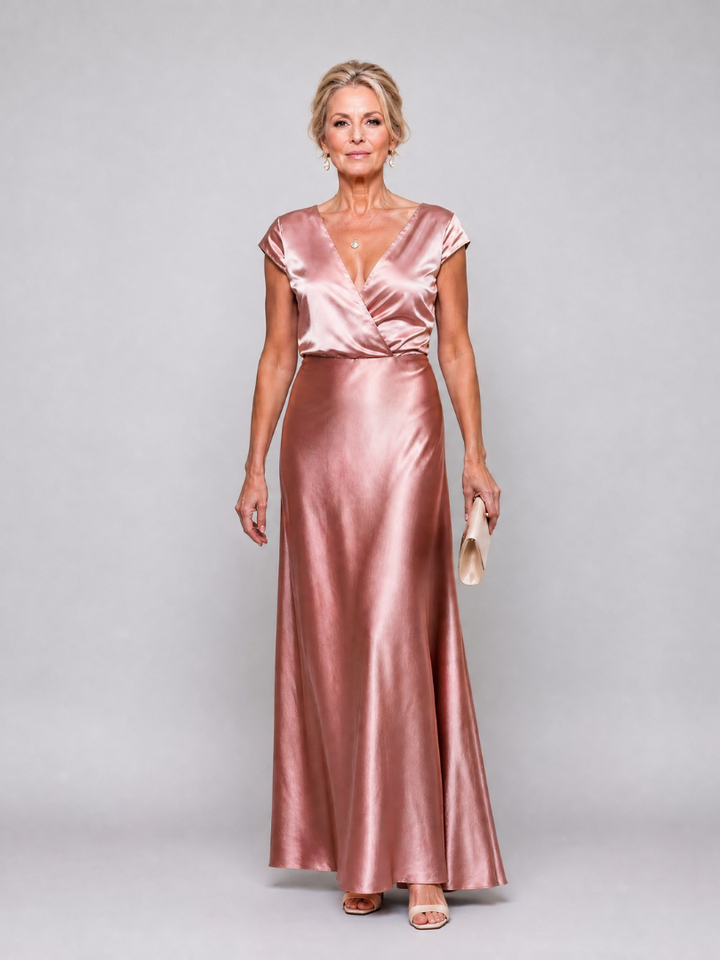 Eloise | Wrap-Bodice Maxi Dress