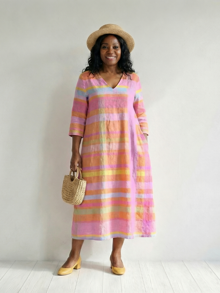 Verity | Easy-Stripe Midi Dress