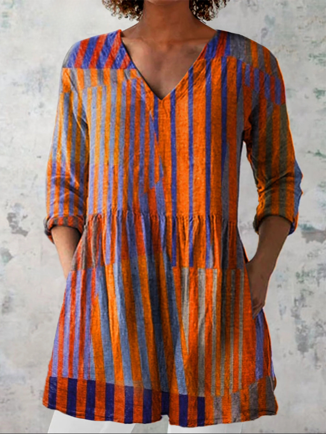 Anne | Statement V-Neck Blouse