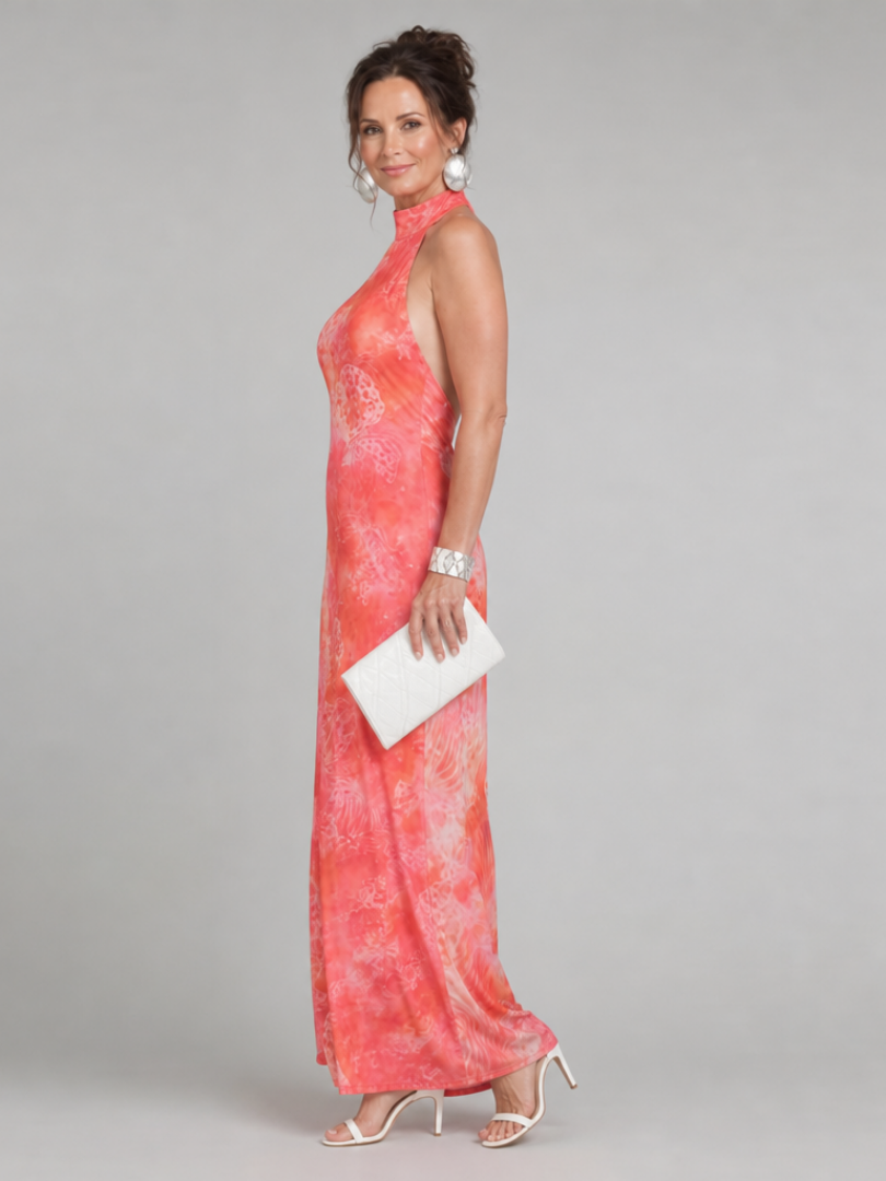 Sienna | Printed Halter Maxi Dress