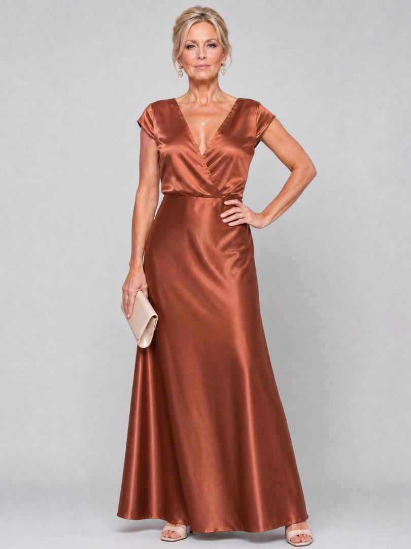 Eloise | Wrap-Bodice Maxi Dress