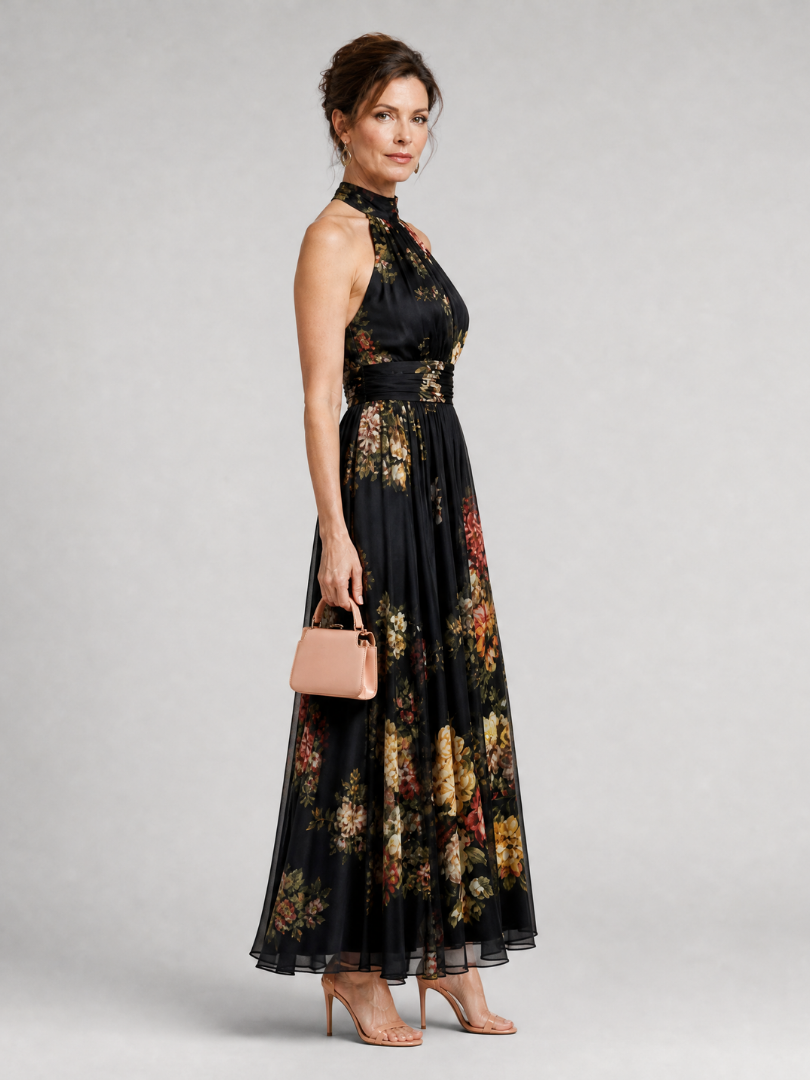 Juliette | Floral Halter Midi Dress