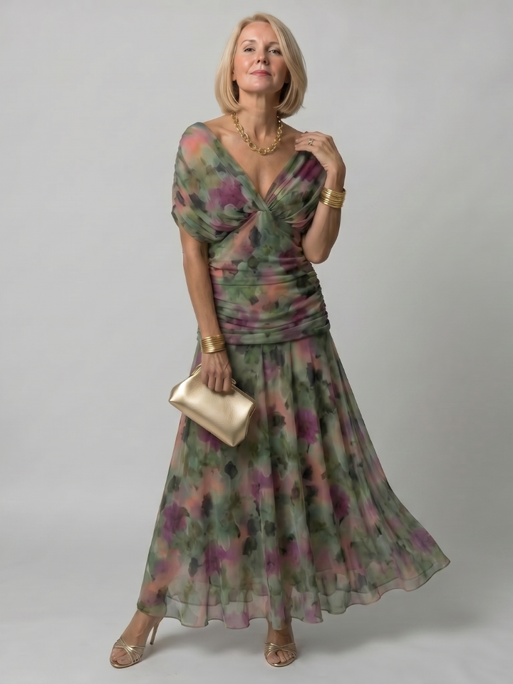 Imogen | Draped Off-Shoulder Midi Dress