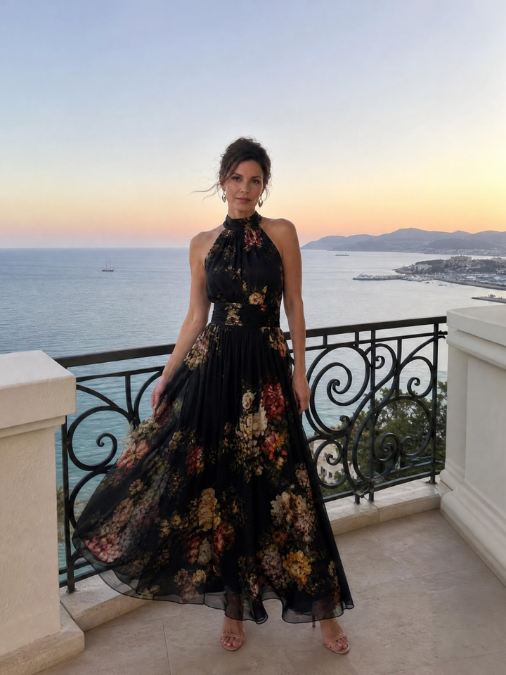 Juliette | Floral Halter Midi Dress