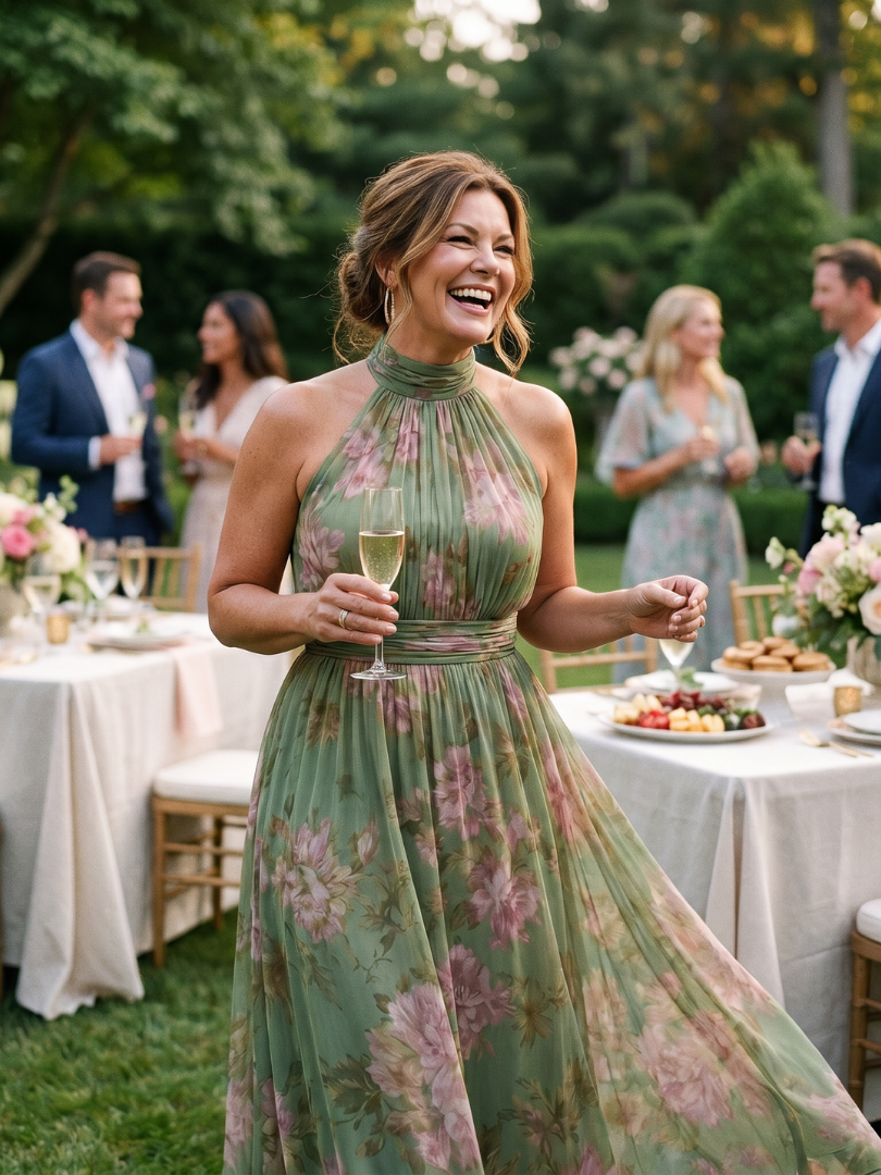 Madeleine | Gathered Floral Midi Dress