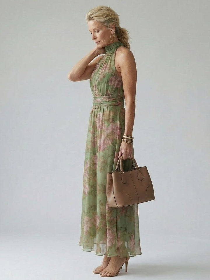 Madeleine | Gathered Floral Midi Dress