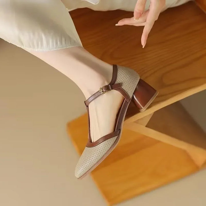 Cassandra | Polished Mid-Heel Shoes